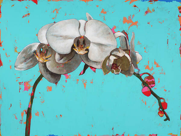 Orchid Poster featuring the painting Orchids #5 by David Palmer