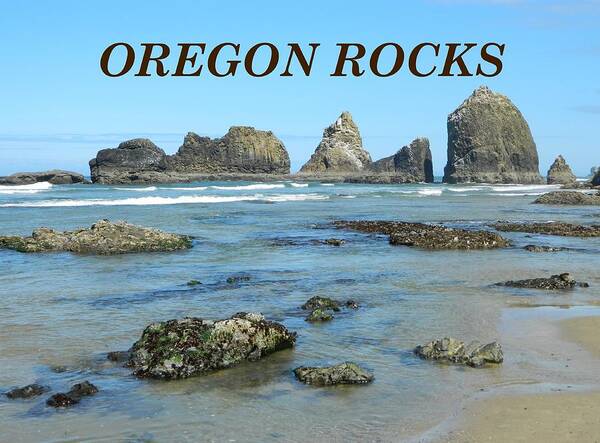Oceanside Poster featuring the photograph Oregon Rocks Landscape by Gallery Of Hope 