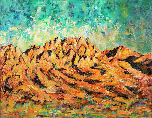 Organ Mountains Poster featuring the painting Organ Mountains III by Sally Quillin