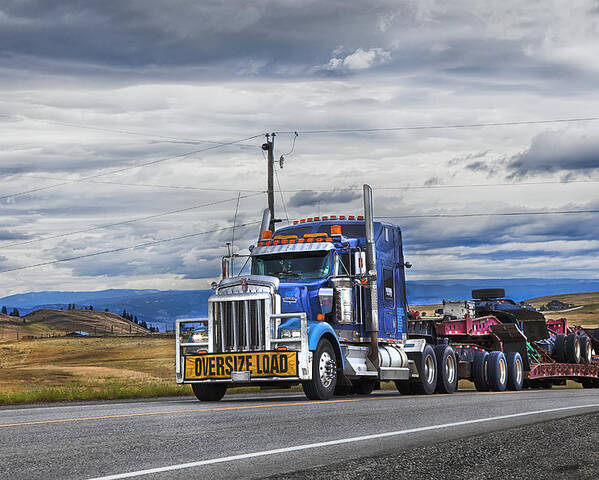 Trucks Poster featuring the photograph Oversize Load by Theresa Tahara