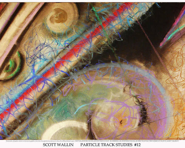 A Bright Poster featuring the painting Particle Track Study Twelve by Scott Wallin