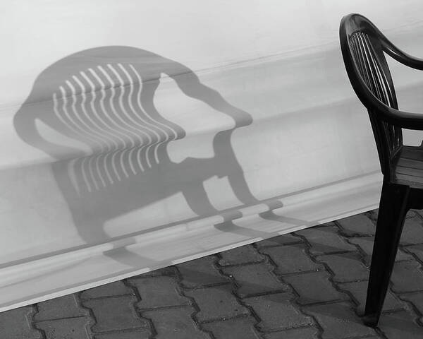 Chair Shadow Poster featuring the photograph Plastic Chair Shadow 2 by Prakash Ghai