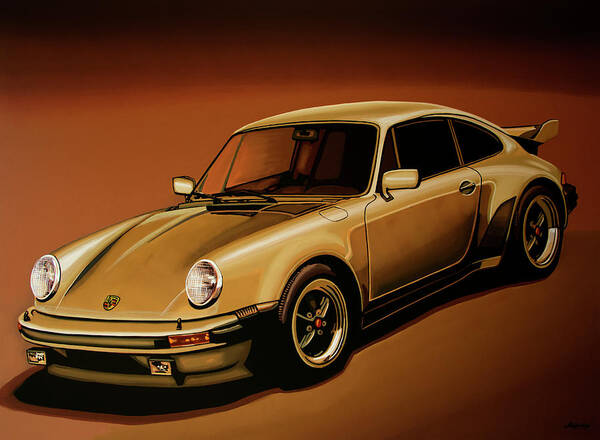 Porsche 911 Poster featuring the painting Porsche 911 Turbo 1976 Painting by Paul Meijering
