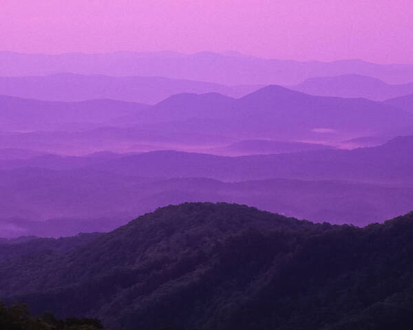 Asheville Poster featuring the photograph Purple Mountains by Joye Ardyn Durham