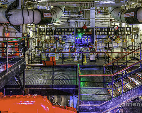 Queen Mary Engine Room 2 Poster