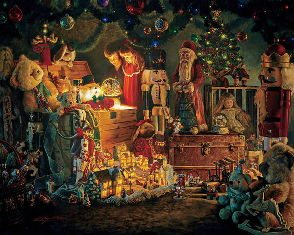 Santa Claus Poster featuring the painting Reason for the Season by Greg Olsen