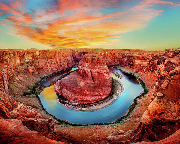Horseshoe Bend Poster featuring the photograph Red Planet by Az Jackson