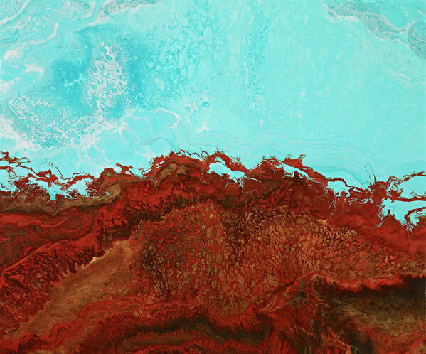 Ocean Poster featuring the painting Red Tide by Tamara Nelson