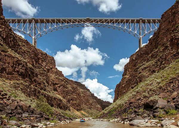 New Mexico Rio Grande Wild And Scenic River Poster featuring the photograph Rio Grande Gorge Bridge by Britt Runyon