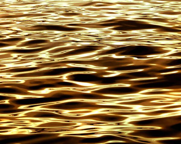 Abstract Poster featuring the photograph River Of Gold by Az Jackson