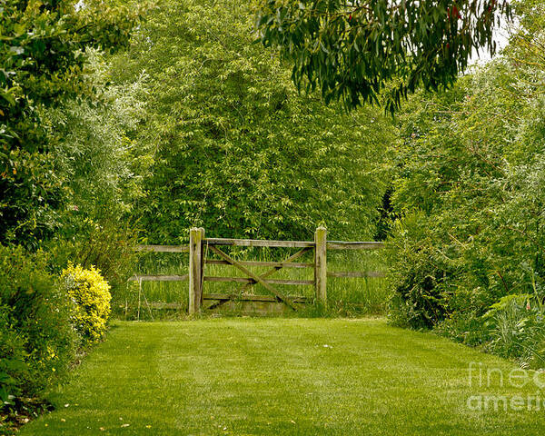Rustic Gates Poster featuring the photograph Rustic Gates by Elena Perelman