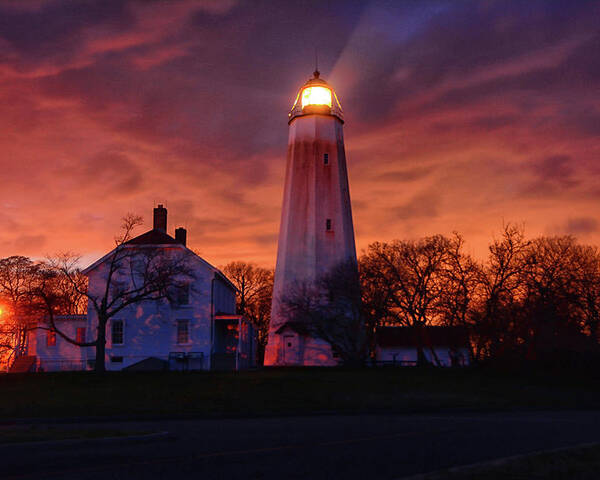 Sandy Hook Lighthouse Poster featuring the photograph Sandy Hook Lighthouse by Raymond Salani III