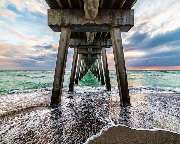 Florida Poster featuring the photograph Sharky's Pier by Joe Holley