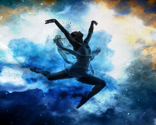 Dancer Poster featuring the digital art Sky Dancer 1 by Lilia D