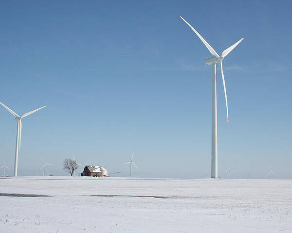 Snow Turbines Poster featuring the photograph Snow Turbines by Dylan Punke