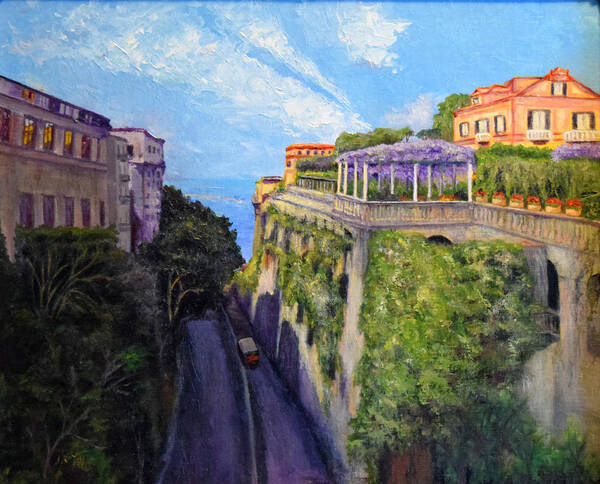Italy Poster featuring the painting Sorrento Mio by Sandra Nardone