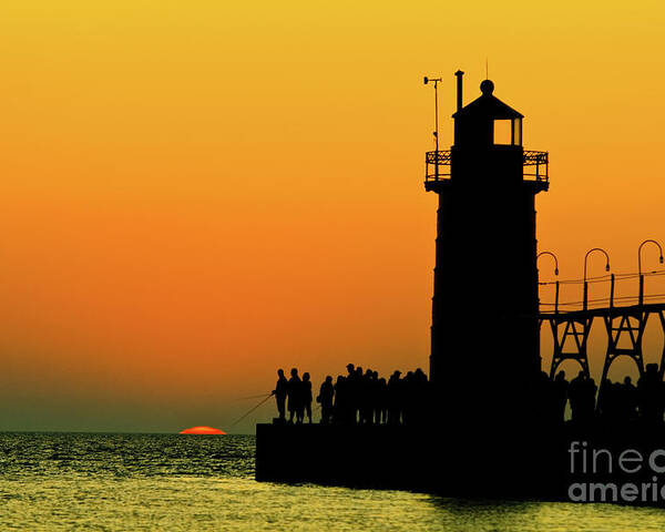 South Haven Poster featuring the photograph South Haven Light by Rich S