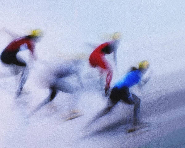 Skating Poster featuring the photograph Speed Skating 1 by Zoran Milutinovic