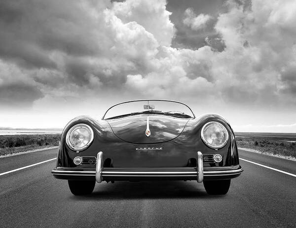 Porsche 356 Poster featuring the digital art Porsche 356 Speedster by Douglas Pittman
