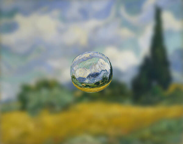 Post Modern Poster featuring the digital art Sphere 7 van Gogh by David Bridburg