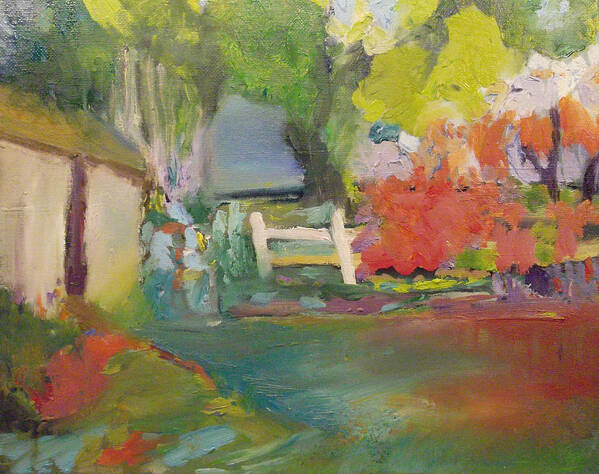Abstract Poster featuring the painting Spring House by Susan Esbensen