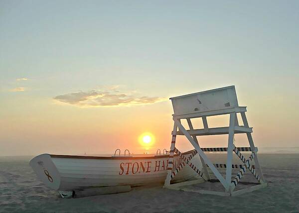 Stone Harbor Sunrise Poster featuring the photograph Stone Harbor Sunrise by Dark Whimsy