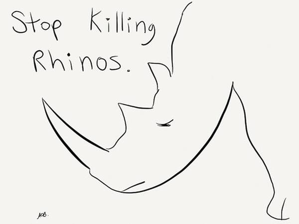 Stop Killing the Rhinos Poster by Stacy C Bottoms - Fine Art America