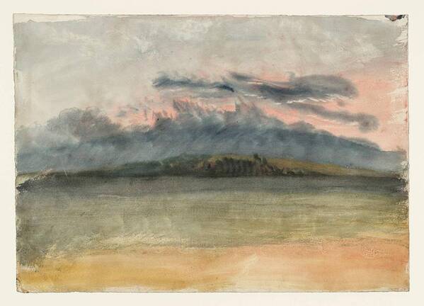 Joseph Mallord William Turner 1775�1851  Storm Clouds Sunset With A Pink Sky Poster featuring the painting Storm Clouds Sunset with a Pink Sky by Joseph Mallord