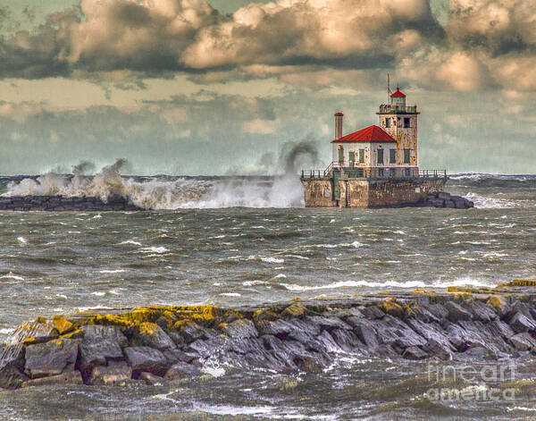 Lighthouses Poster featuring the photograph Stormy Waters by Rod Best