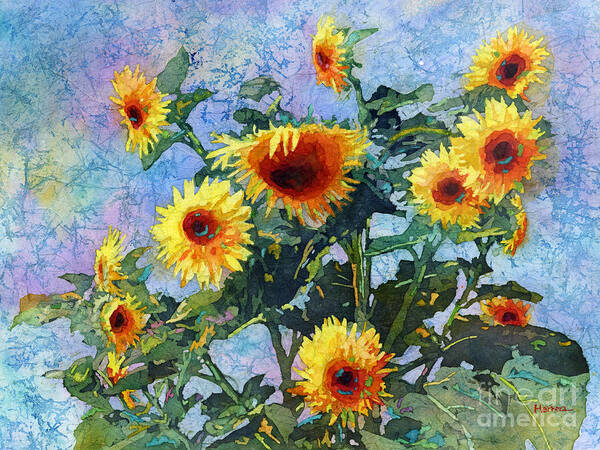 Sunflower Poster featuring the painting Sunny Sundance by Hailey E Herrera