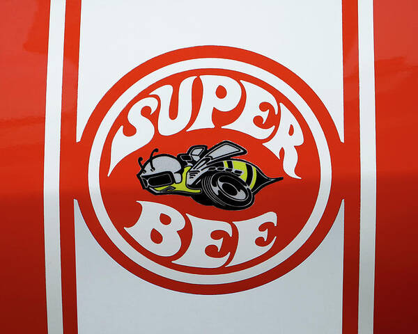 Dodge Poster featuring the photograph Super Bee Emblem by Mike McGlothlen