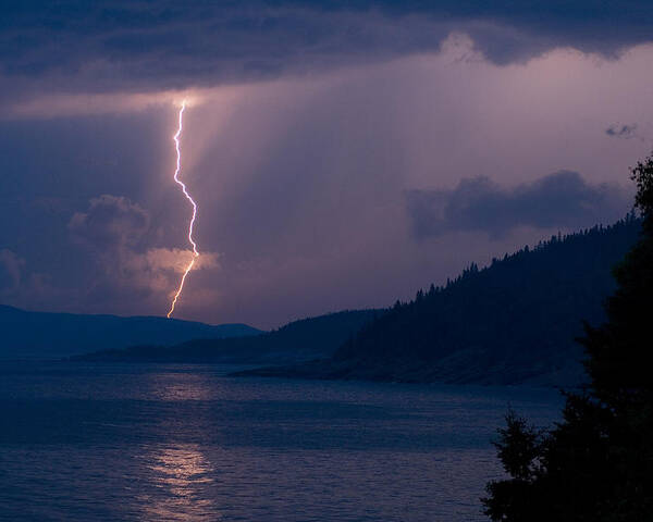 Lake Superior Poster featuring the photograph Superior Lightning   by Doug Gibbons
