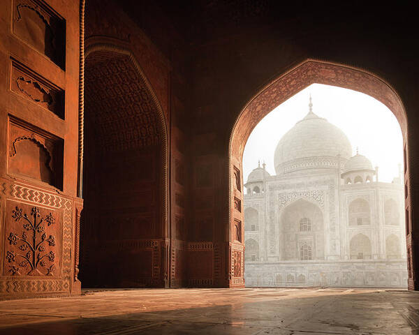 Agra Poster featuring the photograph Taj Mahal Mosque View III by Erika Gentry