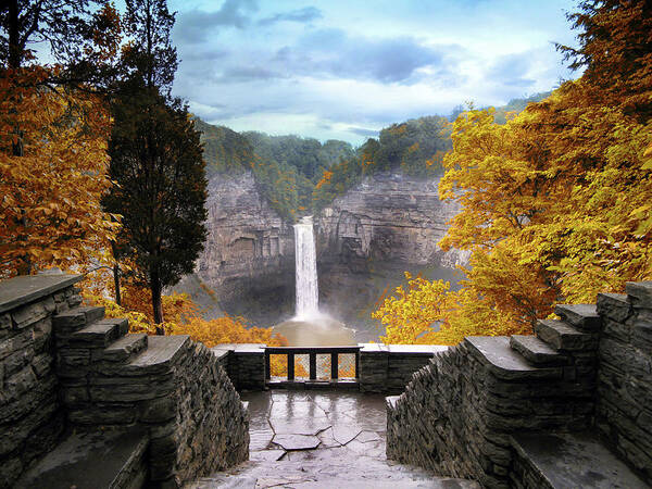 Taughannock Poster featuring the photograph Taughannock in Autumn by Jessica Jenney