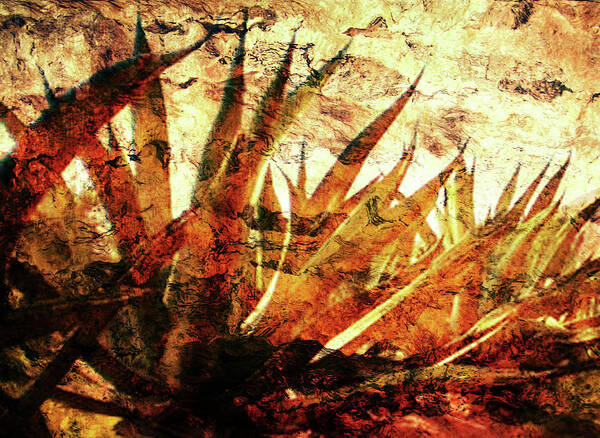 Agave Paintings Poster featuring the digital art T E Q U I L A  . F I E L D by J U A N - O A X A C A