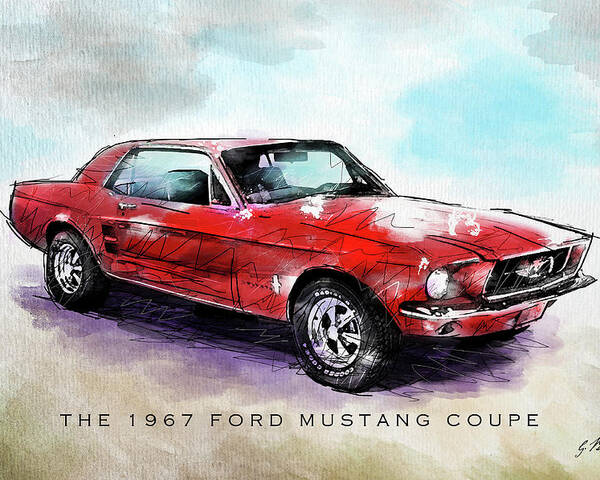  El Ford Mustang Coupe Póster de Gary Bodnar