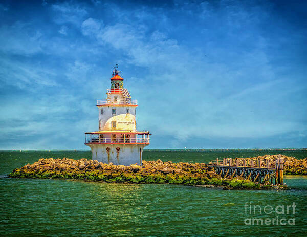 Atlanic Coast Poster featuring the photograph The Brandywine Shoal Lighthouse by Nick Zelinsky Jr