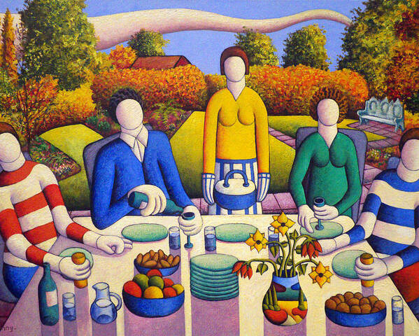 Garden Poster featuring the painting The Garden Party by Alan Kenny