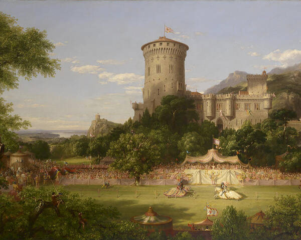 Thomas Cole Poster featuring the painting The Past 2 by Thomas Cole