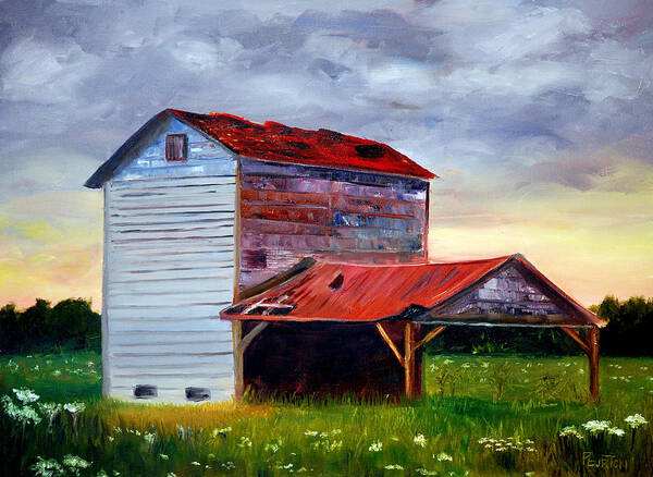 Tobacco Barn Poster featuring the painting Tobacco Road by Phil Burton