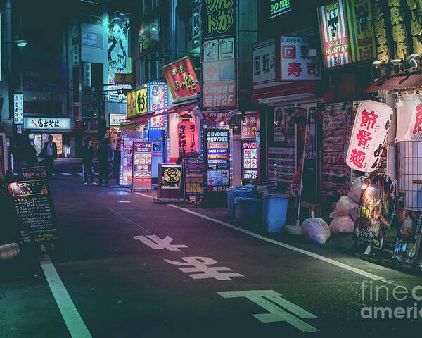 Tokyo Poster featuring the photograph Tokyo Side Streets, Japan by Perry Rodriguez