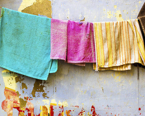Minimal Poster featuring the photograph Towels Galore by Prakash Ghai