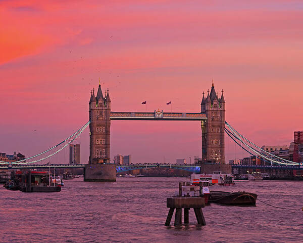 Tower Bridge London Poster featuring the photograph Tower Bridge London by Andy Myatt