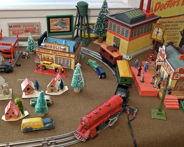 Toys Poster featuring the photograph Toytown - Train Set Overview by Michele Myers