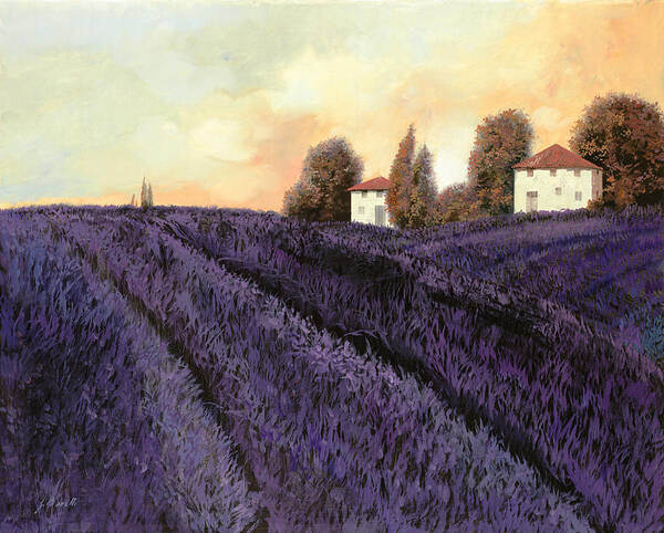 Lavender Poster featuring the painting Tutta lavanda by Guido Borelli