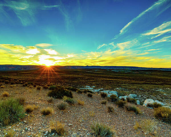 Usa Poster featuring the photograph Utah Desert Sunset by Raul Rodriguez