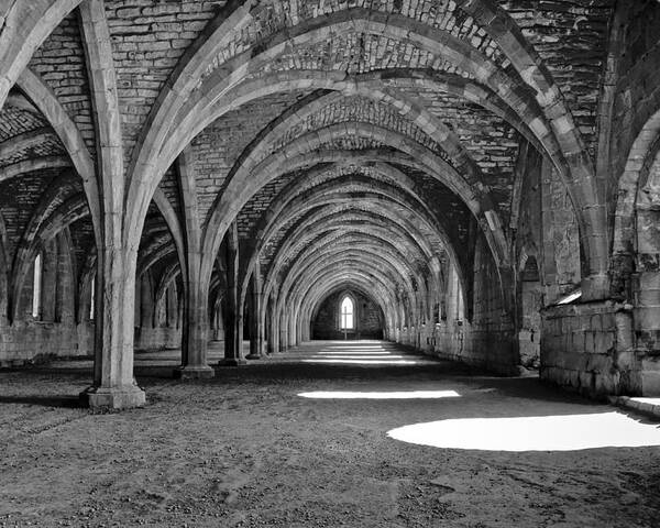 Monochrome Photography Poster featuring the photograph Vaults. by Elena Perelman