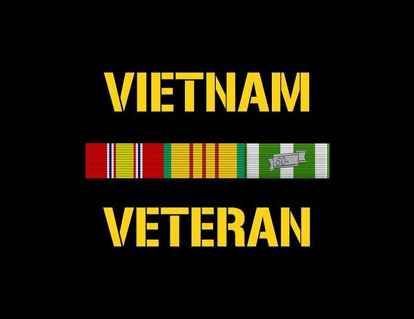 Vietnam Veteran Poster featuring the digital art Vietnam Veteran Ribbon Bar by War Is Hell Store