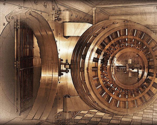 Vintage Bank Door and Lock No. 1 by Serge Averbukh Pixels