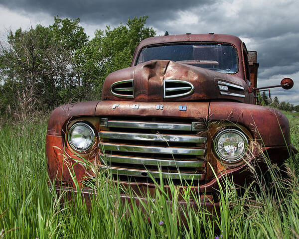 Rusty Trucks Poster featuring the photograph Vintage Ford Truck by Theresa Tahara